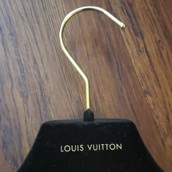 Louis Vuitton Dark Brown Velvet Clothes Hanger with Gold Hook - Picture 2 of 5